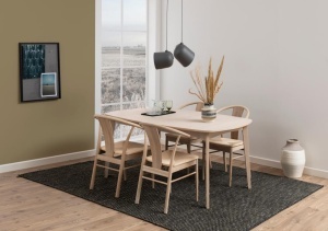 Set 2 piese Scaune dining Janik, Alb, 83x54x54 cm - Img 3