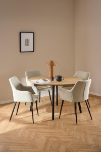 Set 2 piese Scaune dining Lizzy, Bej, 85x59x59 cm - Img 3