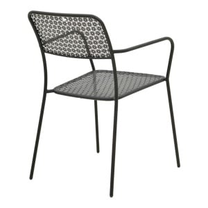 Set 3 masa si scaune gradina V1, Moraja, Negru, 70x70x73 cm - Img 6