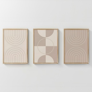 Set 3 tablouri Zenzia Multicolor 33x1.5x48 cm