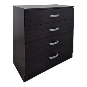 Set 4 buc. dormitor cadru pat si noptiere + comoda, Athos, Wenge, 170x206.5x96 cm - Img 3