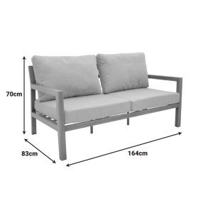 Set 4 bucati de gradina, Andasio, Gri, 83x164x70 cm - Img 12