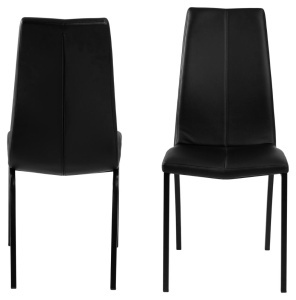 Set 4 piese Scaune dining Asama, Negru, 95x43.5x57 cm - Img 6