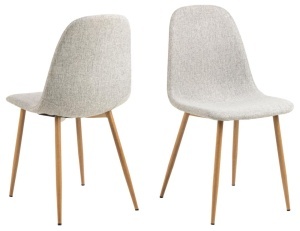 Set 4 piese Scaune dining Celia, Gri, 86x44x54 cm - Img 3