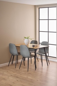 Set 4 piese Scaune dining Celia V1, Gri, 86x44x54 cm - Img 5