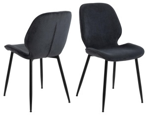 Set 4 piese Scaune dining Femke, Gri, 85x47.5x57.5 cm - Img 5