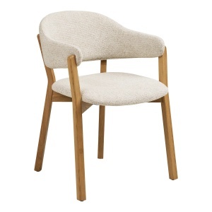 Set 7 piese Masa dining si scaune Darwin and Dunkirk, Natural, 59.5x75x80 cm