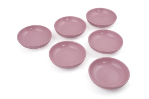 Set boluri de sos din ceramica (6 bucati) Mayd100 Roz 13x13x3.3 cm - Img 3