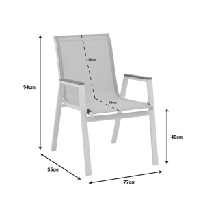 Set de 7 buc masa si scaune de gradina Nares-Azelie aluminiu antracit si placaj in nuanta naturala 180x90x72.5 cm - Img 10