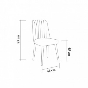 Set Masa si Scaune 4 Piese Vina 1053 Atlantic Pine-Antracit - Img 11