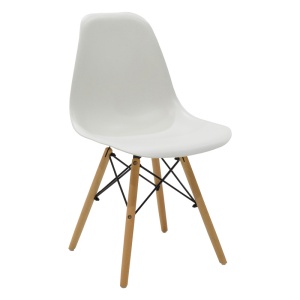 Set masa si scaune 5 piese Manka-Julita Alb 110x80x77 cm - Img 2