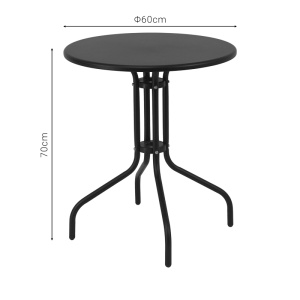 Set masa si scaune dining Sussie, Pako World, Negru, 60x60x70 cm - Img 3