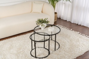 Set masute de cafea Aurum Negru
