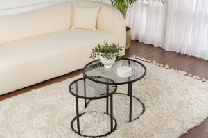 Set masute de cafea Aurum Negru
