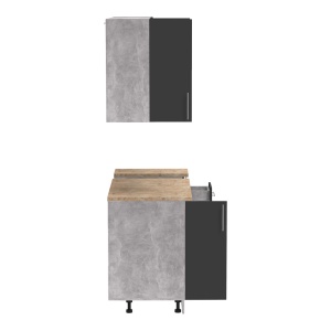 Set mobila bucatarie 4 buc Festa II Pako World Antracit 120x60x85 cm - Img 6