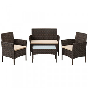 Set mobilier de gradina, Songmics, Maro, 58x49x85 cm - Img 2