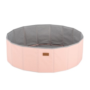 Set piscina de bile pliabila si bile Katlanir Havuz Roz 80x80x26 cm - Img 2