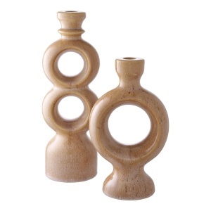 Suport pentru lumanare, Maro, 9.5x10.7x30.5 cm