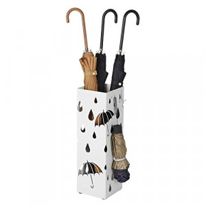 Suport pentru umbrele, Songmics, Alb, 15.5x15.5x49 cm - Img 3