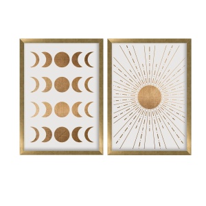 Tablou, 2 bucati NatureGrace Maro 38x53 cm - Img 4