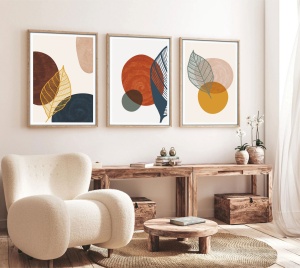 Tablou, 3 bucati Huhu209 Multicolor 50x70 cm - Img 4
