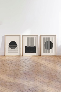 Tablou, 3 bucati Huhu212 Multicolor 50x70 cm - Img 5