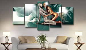 Tablou - Azure Love 200x100 cm - Img 2