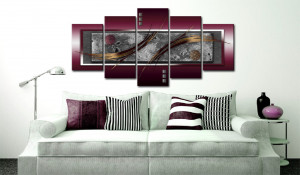 Tablou - Burgundy elegance 100x50 cm - Img 2