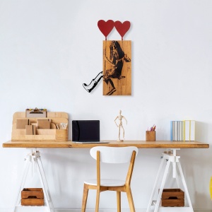 Tablou din lemn si metal Banksy Nuc 50x80x3 cm - Img 4