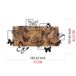 Tablou din lemn si metal Legendary Negru 73x42.5 cm - Img 6