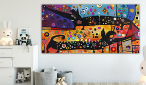 Tablou - Extravagant Dogs (1 Part) Wide 120x60 cm - Img 2