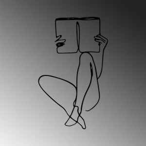 Tablou metalic Book Negru 43x70 cm - Img 4