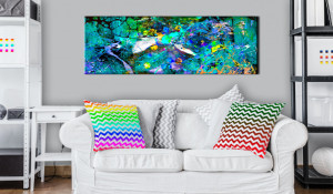 Tablou - Sapphire Jungle 135x45 cm - Img 2