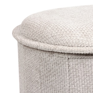 Taburet cu depozitare, Trebia, Pako, Crem 76x38x38 cm - Img 3