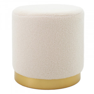 Taburet Dash boucle crem - auriu D35x35cm