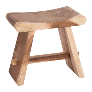 Taburet decorativ Saddle, Natural, 30x50x50 cm