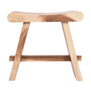 Taburet decorativ Saddle, Natural, 30x50x50 cm - Img 2