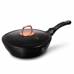 Tigaie Adanca cu capac, 24 cm, negru Rose Collection - Img 3