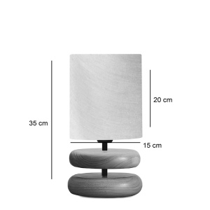 Veioza Clarion, Pako World, E14, Bej-Nuc, 15x15x35 cm - Img 3