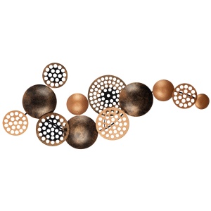 Accesoriu decorativ de perete metalic Bronte Gri 90x8x42 cm - Img 6