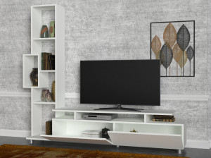 Ansamblu Comoda TV Tulip Alb - Img 3