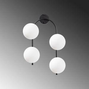 Aplica de perete Jewel Negru 40x26x62 cm - Img 3
