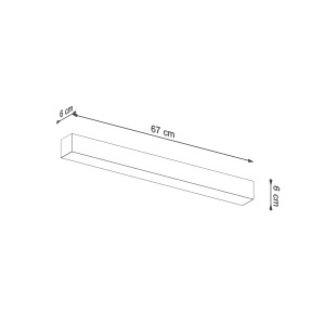 Aplica LED Pinne Alb 3000K 67x6x6 cm - Img 6