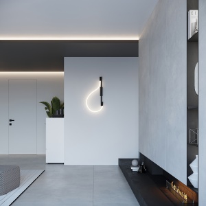 Aplica perete LED Galakse Negru 2700-6500K 36x7.5x90 cm - Img 13