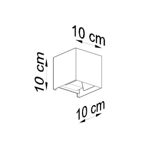 Aplica perete LED Luca Negru 3000K 10x10x10 cm - Img 8