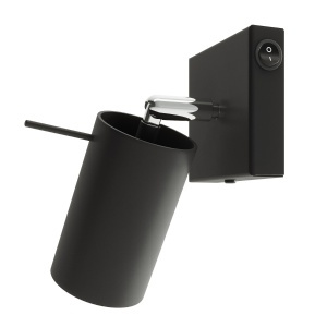 Aplica perete Ring Negru 8x8x16 cm