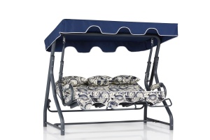 Balansoar cu 3 locuri Salvia 2 Multicolor 200x165x110 cm - Img 2