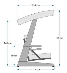 Balansoar cu 3 locuri Sia 2400 Bej 236x190x175 cm - Img 13