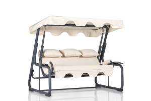 Balansoar cu 3 locuri Vitis 3 Multicolor 200x165x110 cm - Img 2