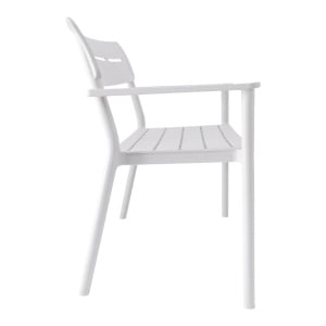 Banca pentru doua persoane Cadrin, Alb, 60x117x83 cm - Img 3